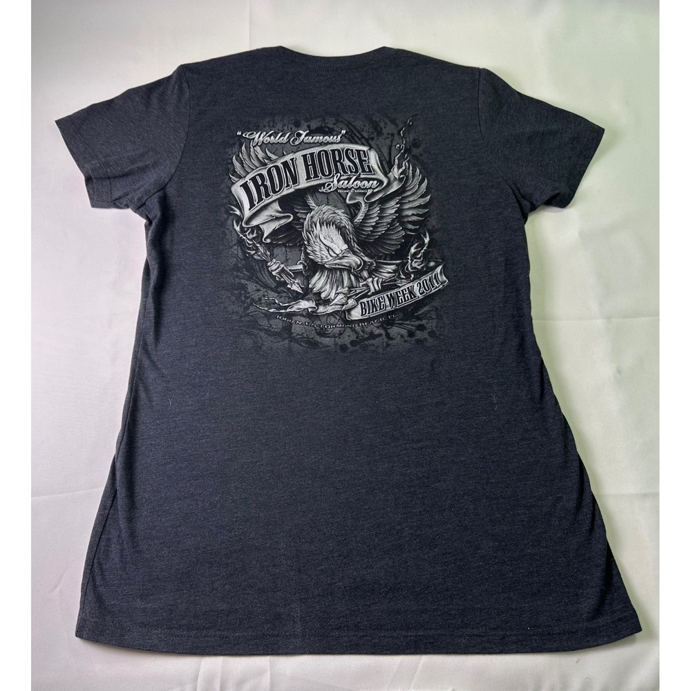 Iron Horse Saloon T Shirt Womens Eagle Graphic Bike Week 2014 Small Ormond Beach